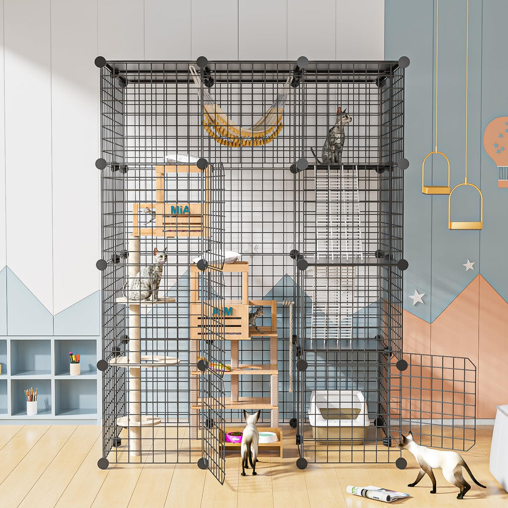 Large Detachable Metal Wire Cat Enclosure Q794