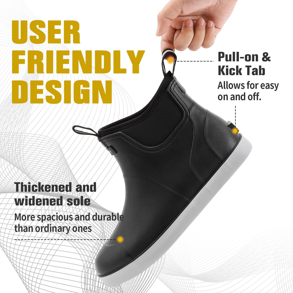 Waterproof Non-Slip Ankle Deck Boots X161