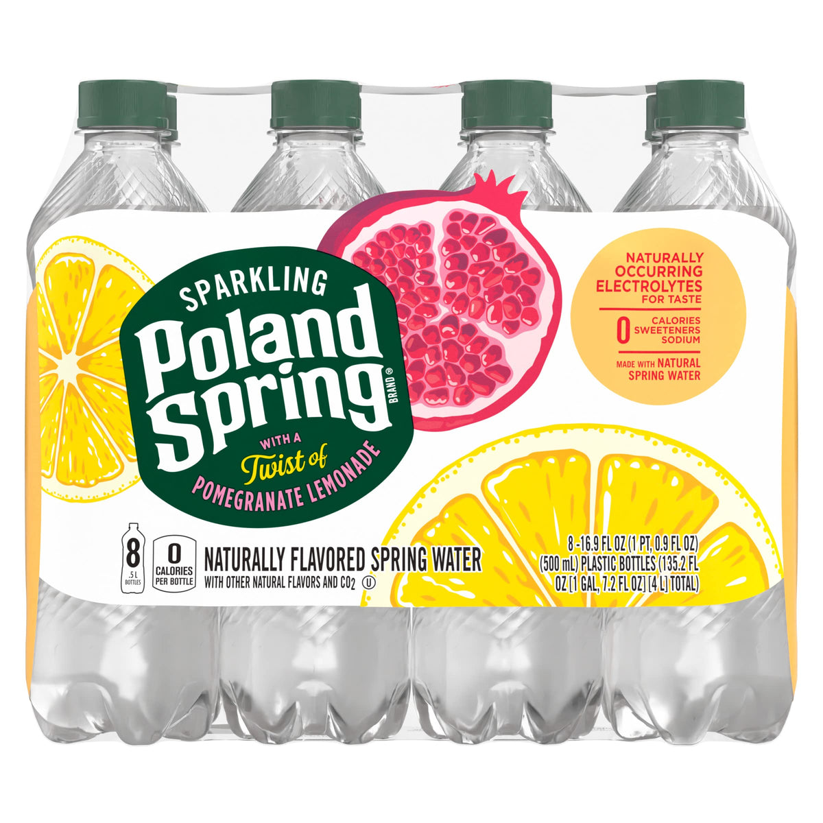 Sparkling Water Pomegranate Lemonade 16.9 oz Bottles Pack of 8 U636676