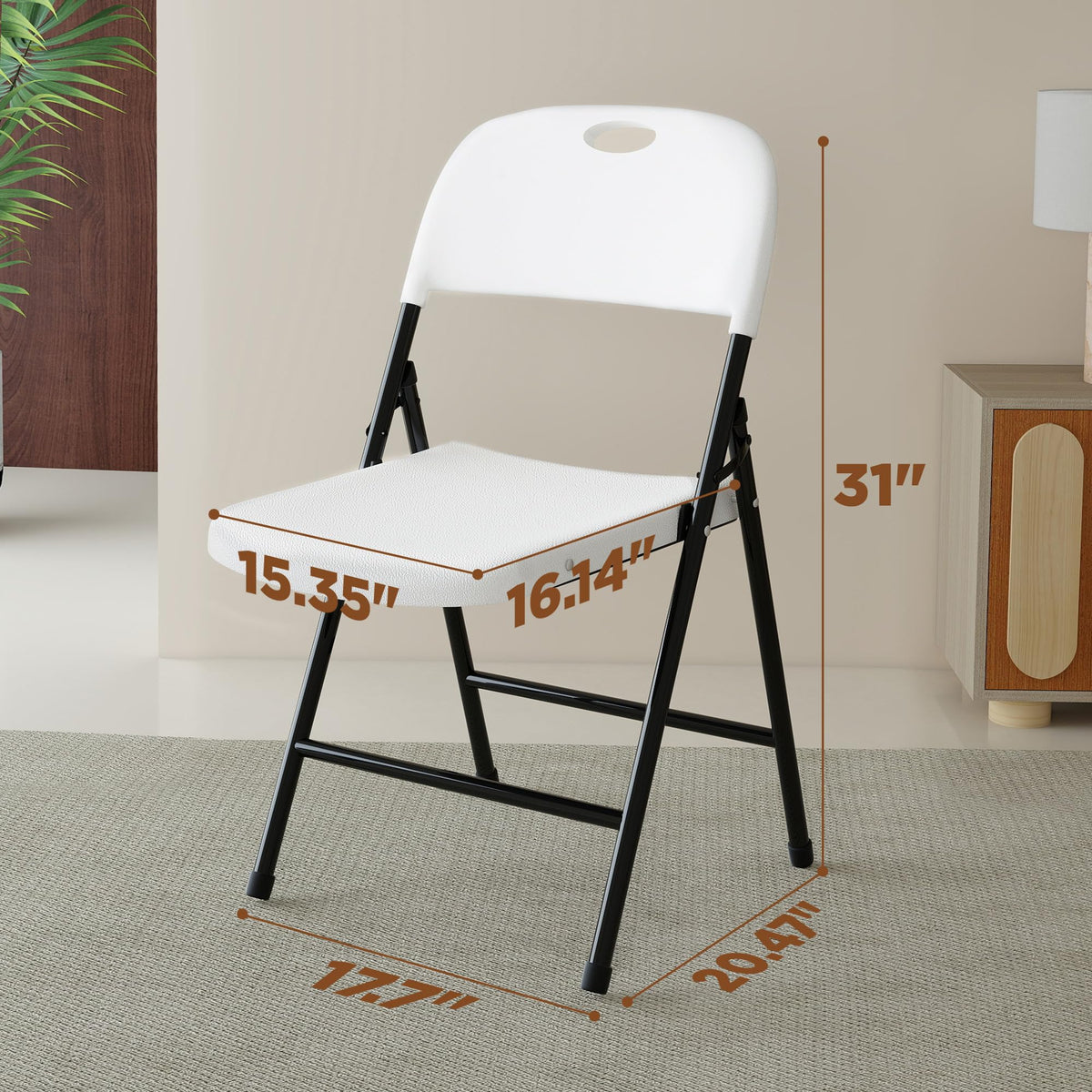 White 6 Pack Plastic Folding Chairs C463