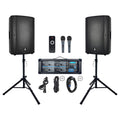 2400W Bluetooth PA Speaker System with Powered Mixer and Passive Speakers N335