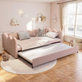 Pink Gingham Twin Size Daybed with Trundle Q940087