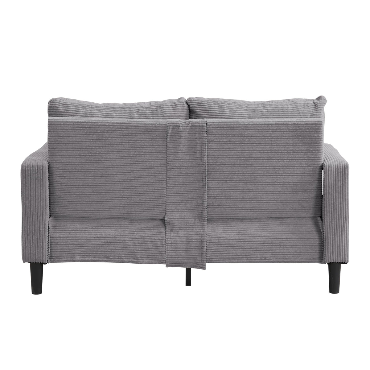 Light Gray 2-seat Upholstered Sofa with 2 Pillows B82577