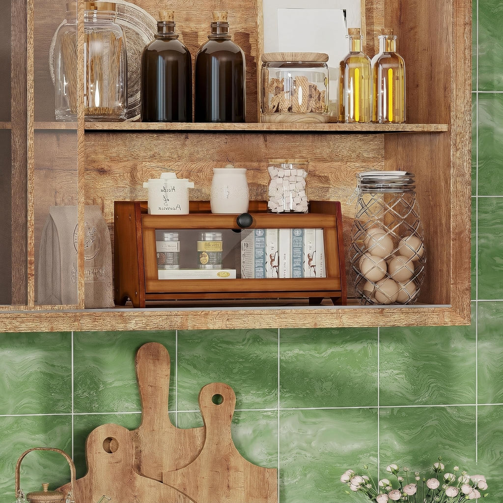 Brown Bamboo Bread Box R5789