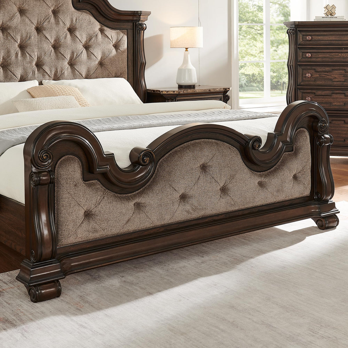 86" Eastern King Platform Wood Bed Frame M6989