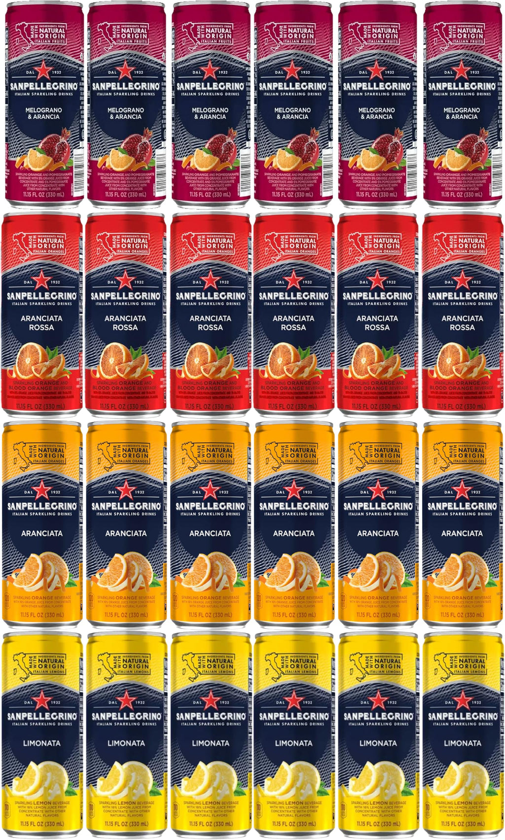 Sparkling Water Variety 4 Flavors 24 Pack W34467