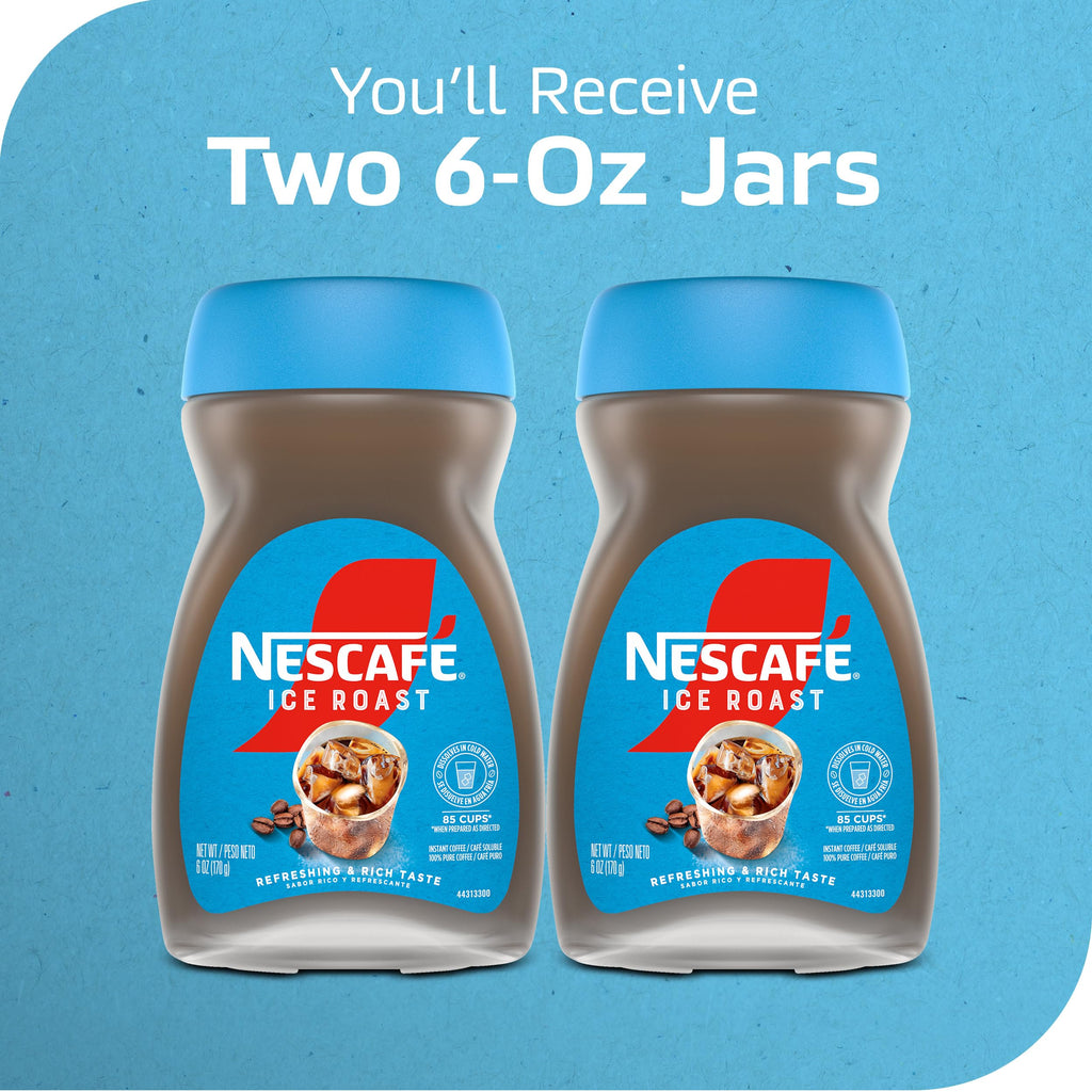 Instant Iced Coffee, 2 Jars 6 oz B440