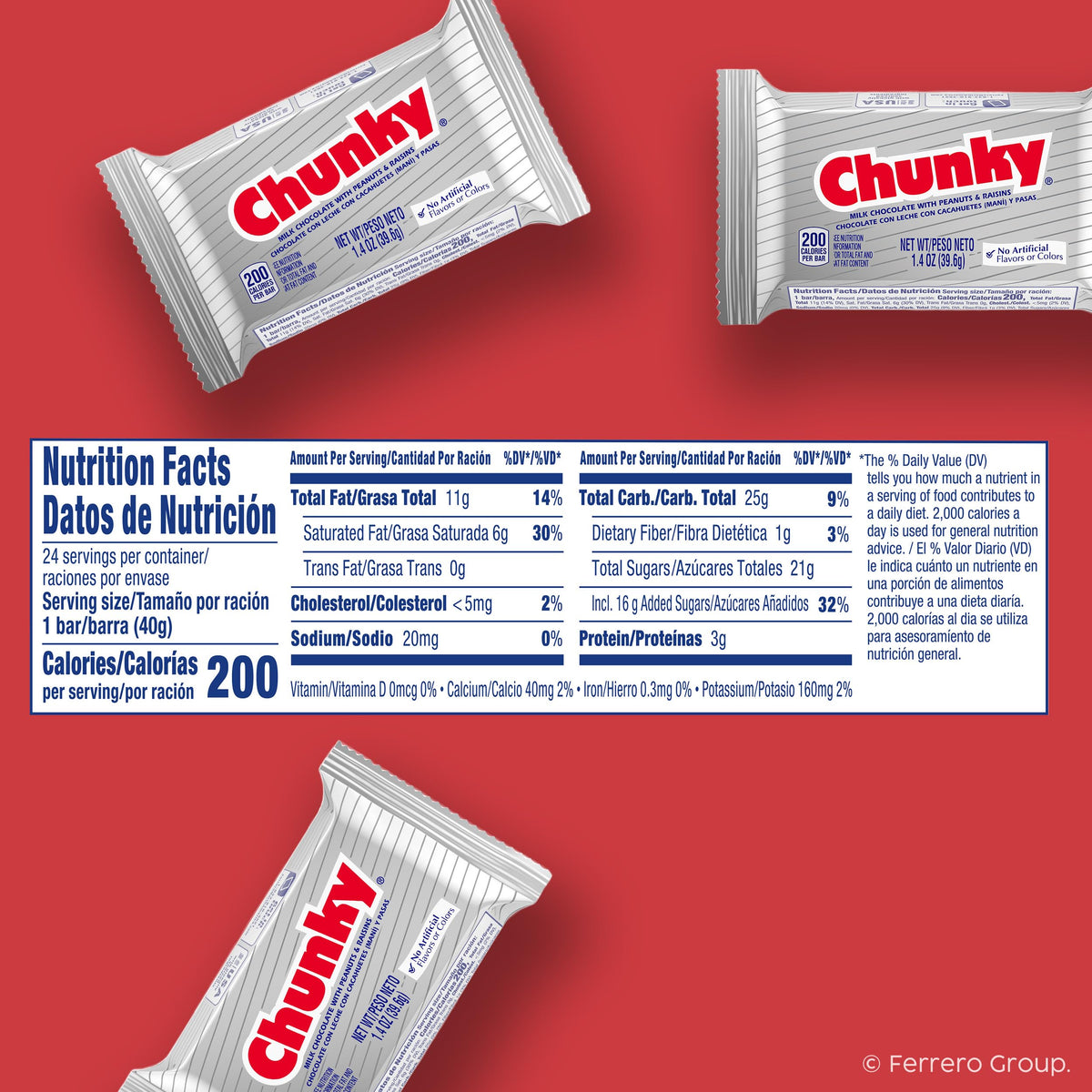 Chunky Milk Chocolate Candy Bars 24 Pack 33.6 Oz P56834