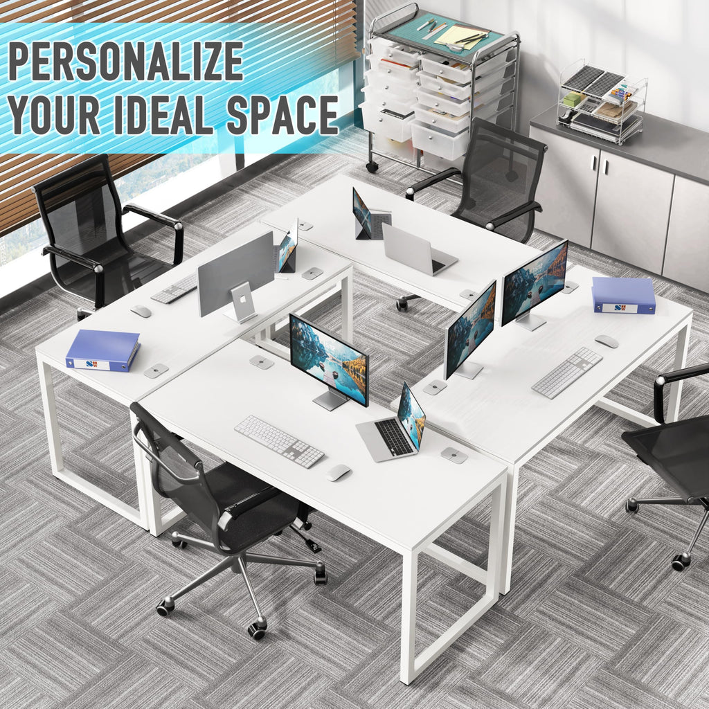 55-Inch White Office Computer Desk Z816